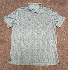 Vineyard Vines On The Go Sankaty Performance Polo All Over Print Swordfish Large