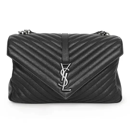 Saint Laurent Matelassé Monogram College Shoulder Bag Large 487212