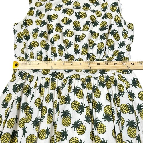 Emily and Fin 50's Lucy Pineapple Punch Dress Womens Size XS Yellow Summer Retro - Picture 15 of 16