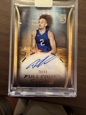Topps 2023-24 Topps Three Dereck Lively II #FCS-DL Full Court Signs Auto /49 RC