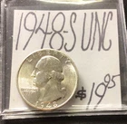 1948 S Washington Silver Quarter UNC! ENN Coins