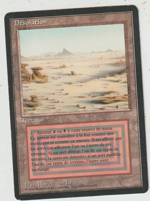 x1 carte Badlands/Désolation dual land FBB 1994 MAGIC MTG FRENCH EX-NM - Photo 1/2