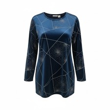 Women’s Alfred Dunner Velvet Style Long Sleeve Blue Size 26 W