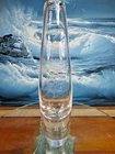 Vintage Steuben Teardrop Bud Vase Clear Crystal Suspended Air Bubble Base