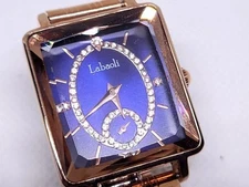 Laboali Rectangular Ladies Watch! Goldtone