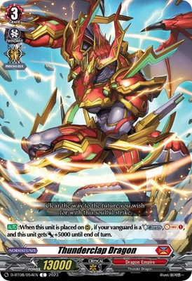 #ad #ad THUNDERCLAP DRAGON D BT08 054EN C CARDFIGHT VANGUARD HP $1.99
