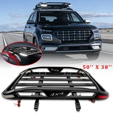 For Hyundai Venue 2020-25 Roof Rack Luggage Cargo Basket+Cross Bars w/ LED Light