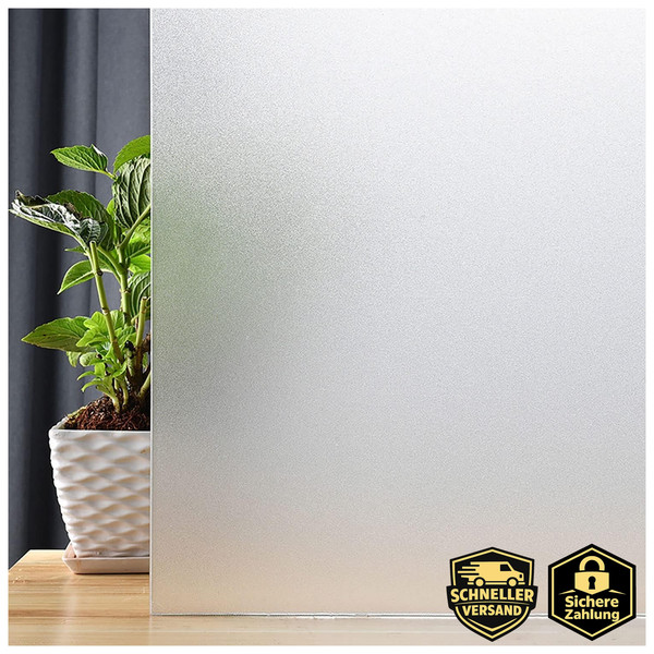 Fensterfolie Blickdicht Selbsthaftend Anti-Uv Milchglasfolie 44,5X200Cm-image