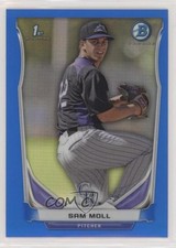 2014 Bowman Prospects Chrome Blue Refractor 75/250 Sam Moll #BCP39 6k8