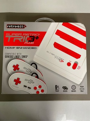 Retro-Bit SNES/NES/Genesis - Console - Super RetroTRIO Plus - 3 in 1 System