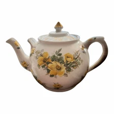 Vintage Arthur Wood England Genuine Ironstone Teapot in floral Bouquet”