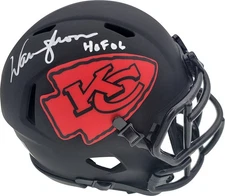 Warren Moon Auto Signed Eclipse Black Chiefs Speed Mini Helmet "HOF 06" MCS Holo