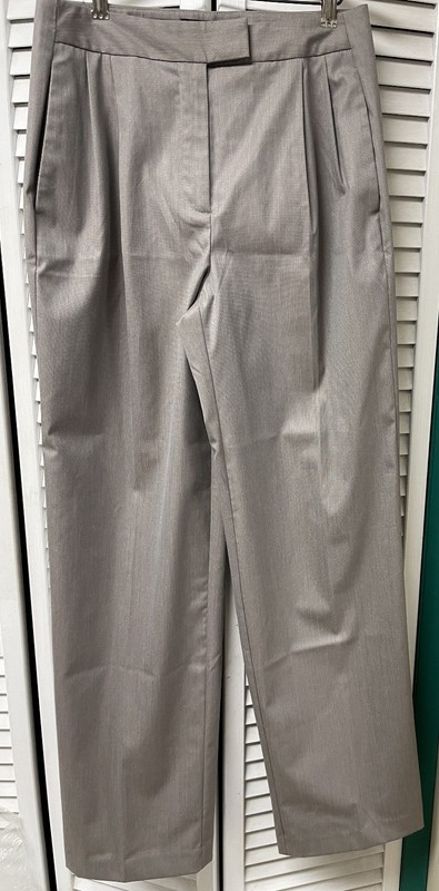 NWT Body by Victoria the Bridge Fit grey women dress slacks sz 4 flare leg
