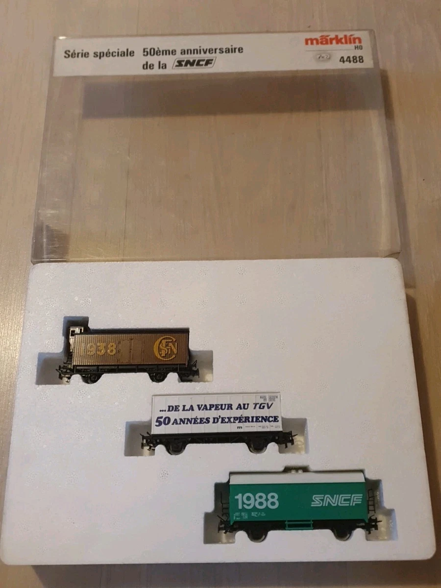 Lot De 9 Wagons Minéraliers MARKLIN époque 4 (1971-1990) échelle HO - Modifiés