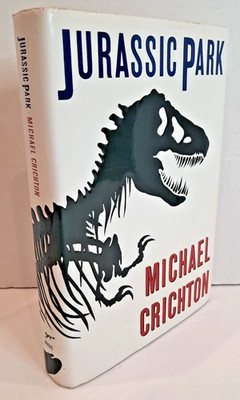Jurassic Park by Michael Crichton (1990) 1st Trade Edition Hardcover C5