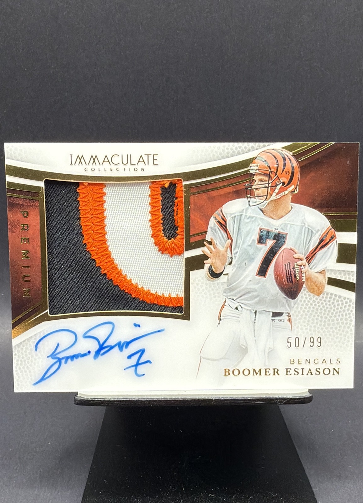 🔥2025 Panini Immaculate - Premium Patch Auto Boomer Esiason /99 (AU, MEM)🔥 view 1