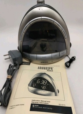 Homedics SoundSpa Premier SS-5010 Alarm Clock Radio Projector Sound Machine