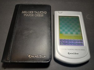 EXCALIBUR DELUXE TALKING TOUCH CHESS Model 404D Battery Operated Handheld Game