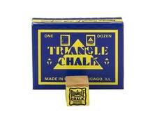 Triangle Billiard/Pool Cue Chalk - Gold/Tan - 1 Pack/12 Pieces