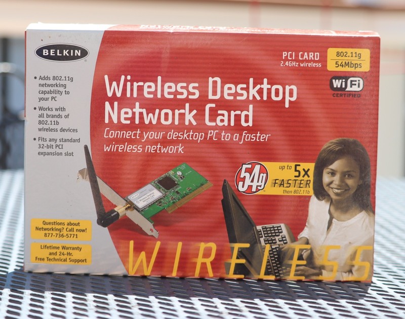 Belkin Wireless Desktop Network PCI Card, 802.11g 54 Mbps