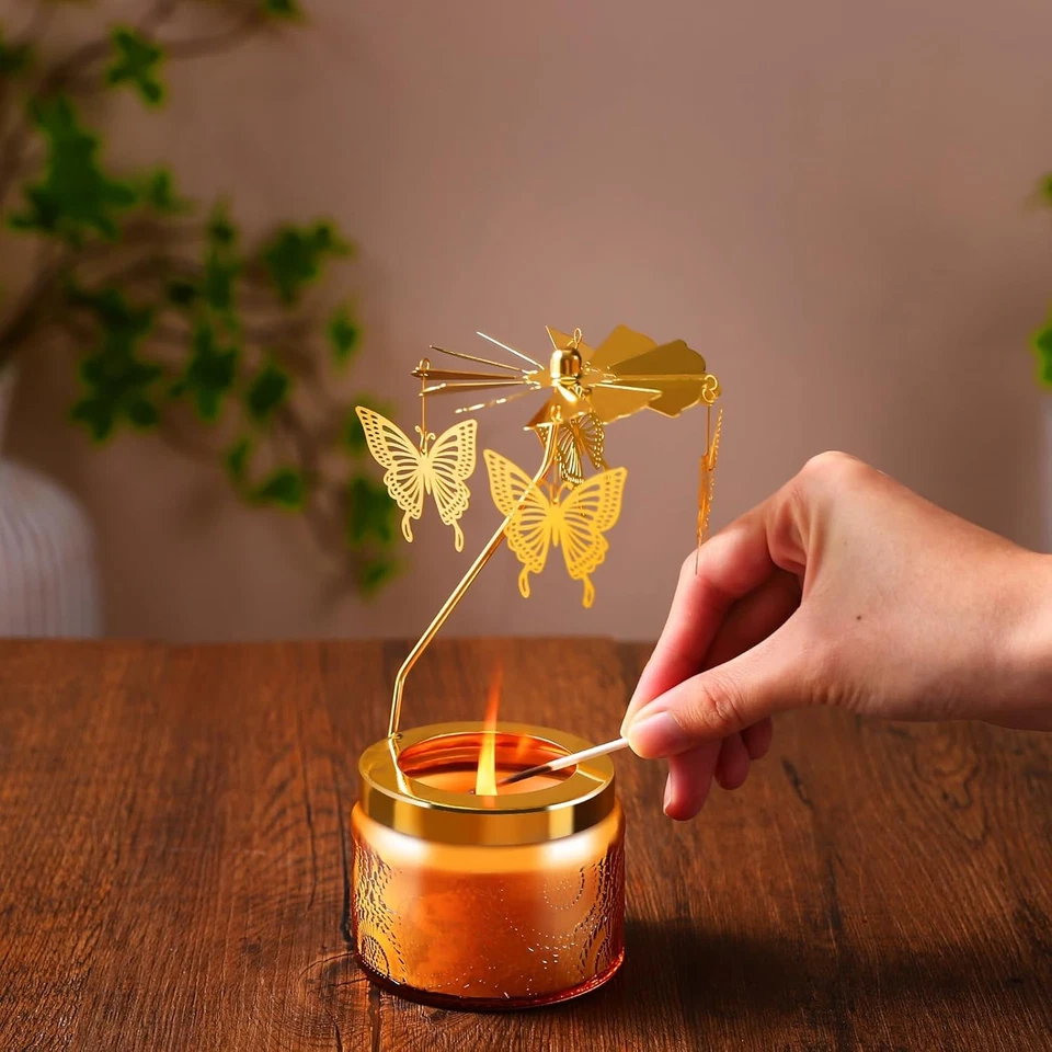 Butterfly Rotatable Lavender Scented Candle Gifts for Women Unique Birthday Gift - Image 4 of 4