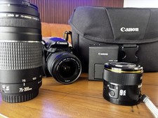 Canon EOS Rebel T5 18MP Digital SLR Camera w/EFS 18-55mm/75-300mm Lenses/Bundle