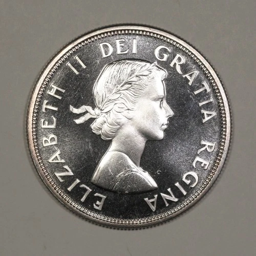 1964 Canada Prooflike $1 80% Silver Dollar - Cameo - Nice Condition