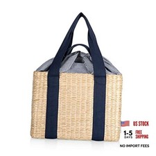 Parisian Picnic Basket, Insulated Seagrass Pi...