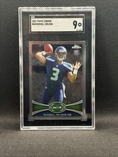Russell Wilson 2012 Topps Chrome #14 SGC 9 Mint RC 1984 Rookie Card. rookie card picture