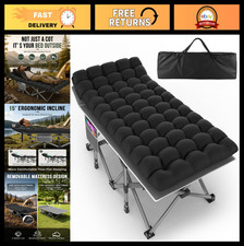 XXL Heavy-Duty Folding Camping Cot for Adults - Extra Wide 32 Portable Bed