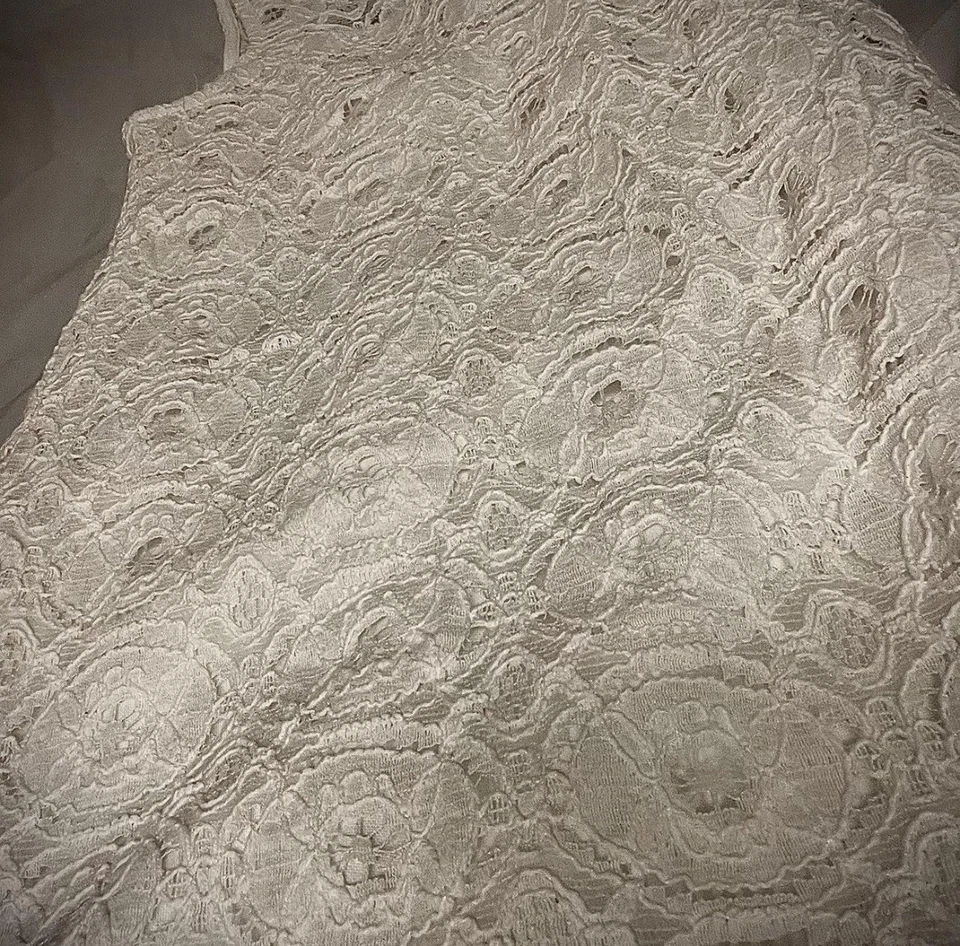 Charolette Russe Juniors White Lace Dress Small Sleeveless Back Zip Cut Out - Image 3 of 4