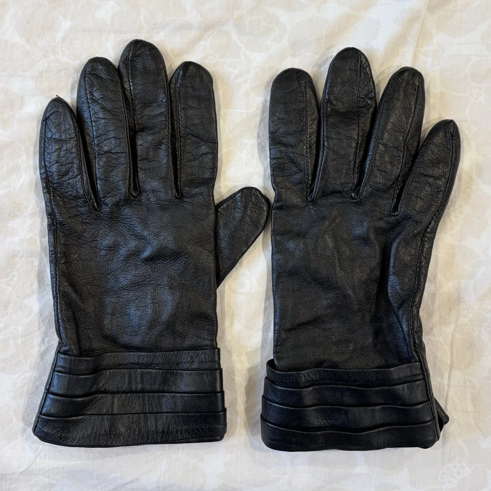 BLACK LEATHER ECHO WOMENS WINTER GLOVES XL