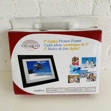 VISTAQUEST 8 Digital Picture Photo Frame Black Open Box Never Used