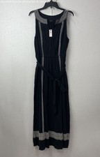 NWT Talbots Black Linen Dress Women's Size 10