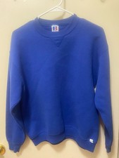 Vintage 90s Russell Athletic Blue Crewneck Sweatshirt Made in USA
