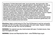 Swanson Tea Tree Oil Shampoo 16 fl oz Liquid