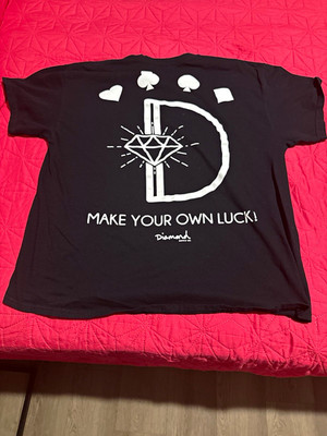 Diamond Supply Co. Men's 2XL Black ''Make Your Own Luck'' Graphic Logo T-Shirt