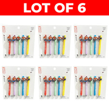 Lot of 6 Yoobi MARVEL Mini Markers Multicolor Interchangeable Spider-Man Charms