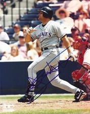 Dante Bichette Colorado Rockies Autographed 8