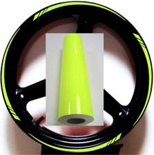 Fluorescent Yellow Neondayglo Gp Style Rim Stripes Wheel Decals Stickers Tape