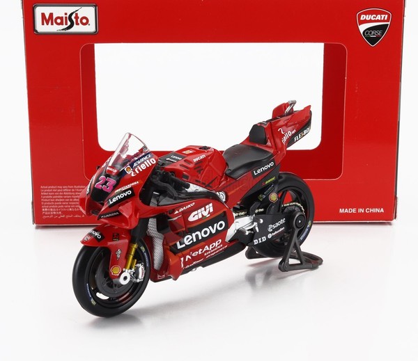 Maisto 1/18 Moto Ducati GP23 Motogp Bastianini 2023 Statisches Modell Diecast-image