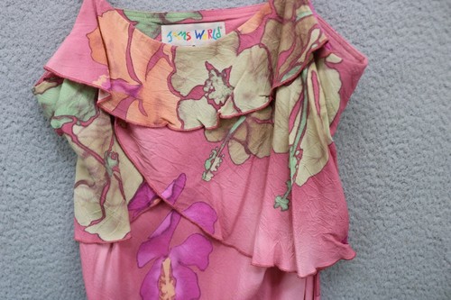 Jam s World Batik Nibiscus Pink Floral Dress-Small-Cottagecore-Romantic - 第 5/9 張圖片