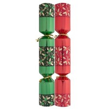 Box of 50 Red Green Christmas Crackers Bulk Catering Party Celebration 12" Xmas