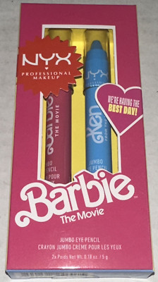 Barbie Jumbo Eye Pencil 2-Pack Movie Makeup Shadow Eyeliner NYX 0.36oz NEW