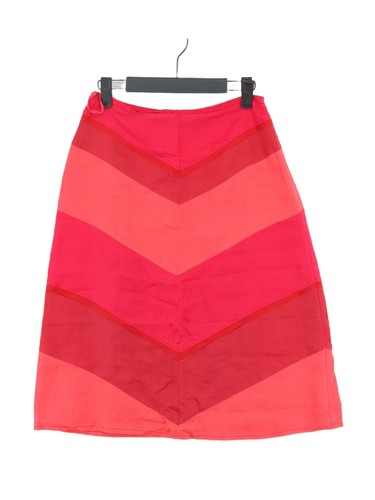 Rene Derhy Women's Midi Skirt W 26 in Multi Linen with Silk A-Line