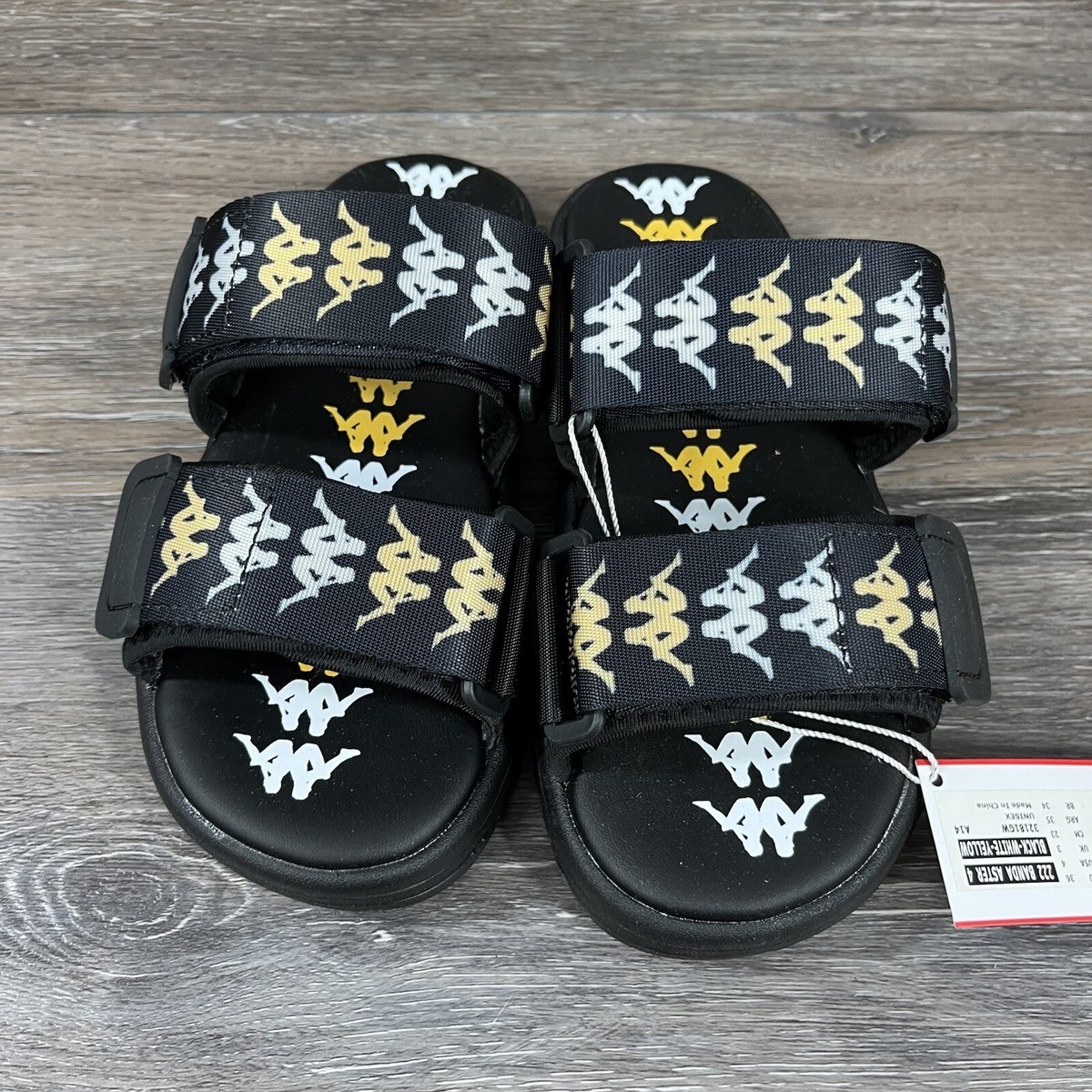 Kappa 222 Banda Aster 1 sandals in yellow and white No size tag KAPPA BANDA ASTER 1 SANDALS (YELLOW/WHITE) main image 3