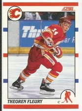 THEO FLEURY 1990-91 SCORE BILINGUAL CARD NM-MT CONDITION