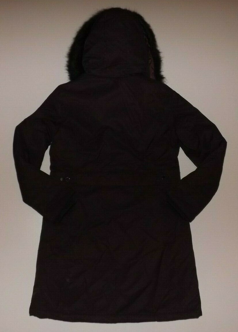 1 MADISON EXPEDITION Purple Parka Faux Fur Trim Coat Size M Medium