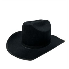 Kids Cowboy / Cowgirl Hat Black Size Small Fits up to 20" Head Western Made US