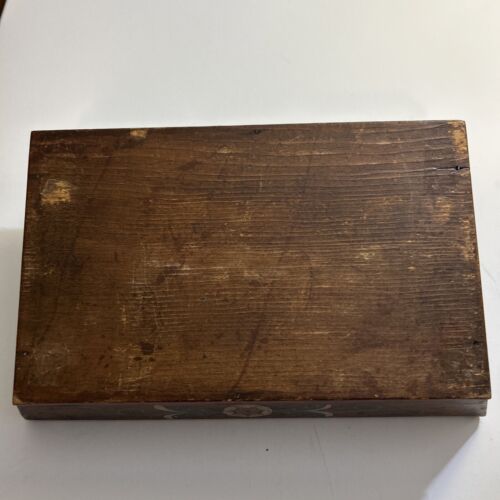 American Folk Art Painted Handled Box Vibrant Pennsylvania Dutch Style 30's-40's - Picture 11 of 19